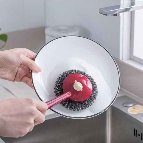 刷鍋神器刷鍋刷子鋼絲球不銹鋼長柄清潔刷洗碗刷